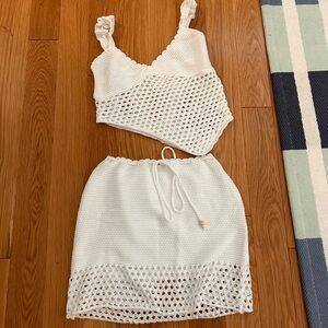 Crochet skirt and tank set